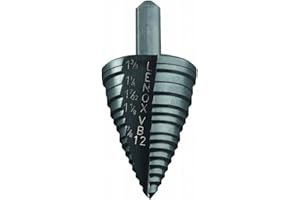 Lenox Industrial 30912-VB12 Vari-Bit 7/8-Inch, 1-1/8-Inch, 1-7/32-Inch, 1-1/4-Inch and 1-3/8-Inch Step Drill Bit with 3/8-Inc