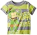 Teenage Mutant Ninja Turtles Little Boys' Toddler Short Sleeve Raglan T-Shirt, Green/Grey, 2T