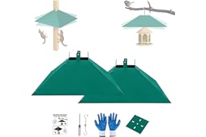 Metal Squirrel Baffle for 4x4 Post or Hanging,17 Inch Squirrel Guard for Wooden Pole Outdoor,Hanging Baffle Protect Bird Feed