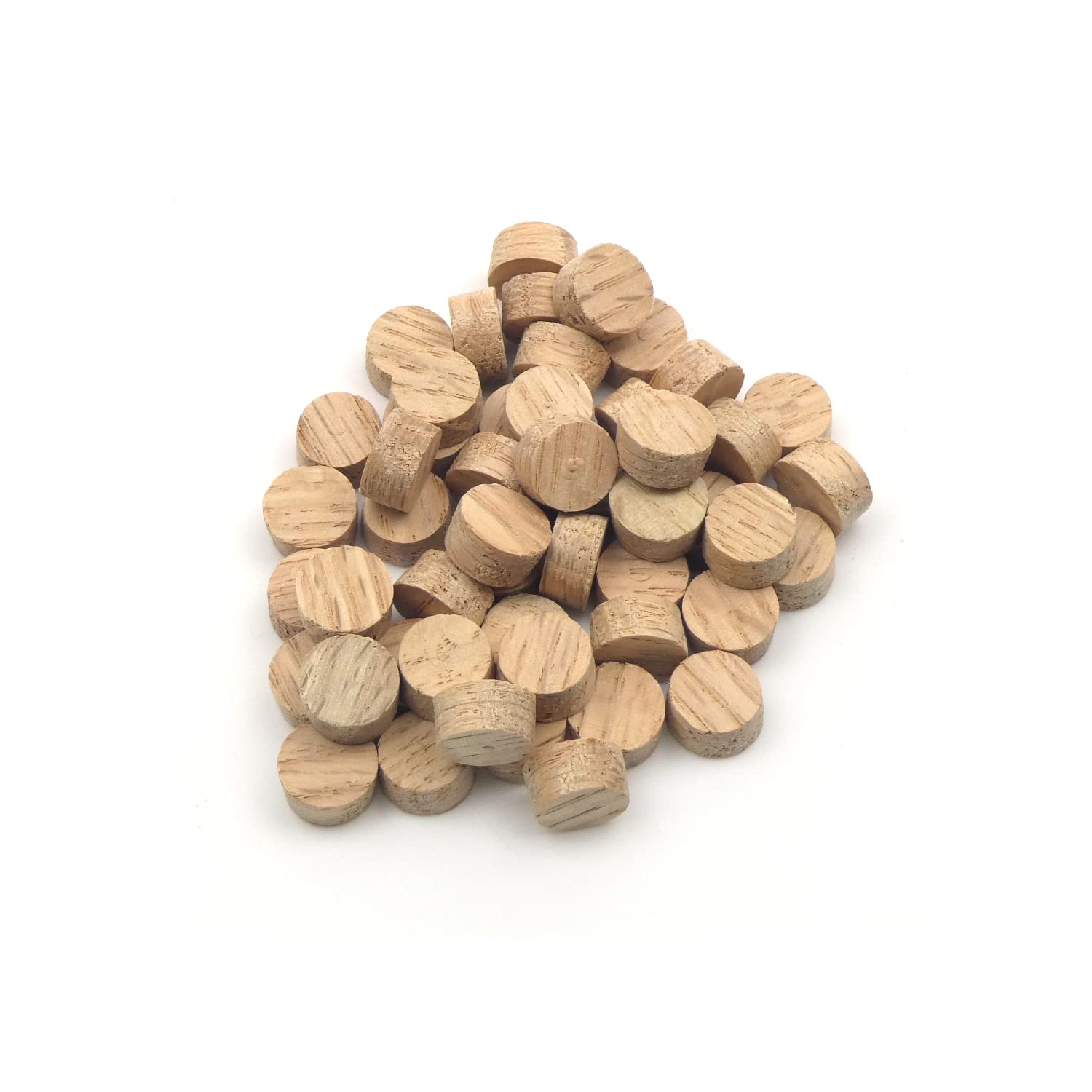 Oakcrafts - 12mm Oak Flat Head Cross Grain Plug - Pack of 50