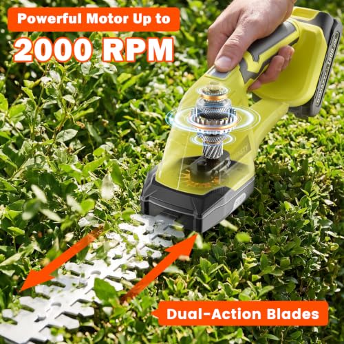 20V Hedge Trimmer Cordless with 2 Battery and Charger, 2 in 1 photo 10