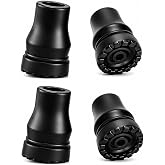 supregear Rubber Cane Tips, (5/8", 4-Pack) Heavy Duty Walking Cane Tips, Anti-Slip Replacement for Canes, Walking Sticks, Hiking Sticks, Seniors Crutches, Black