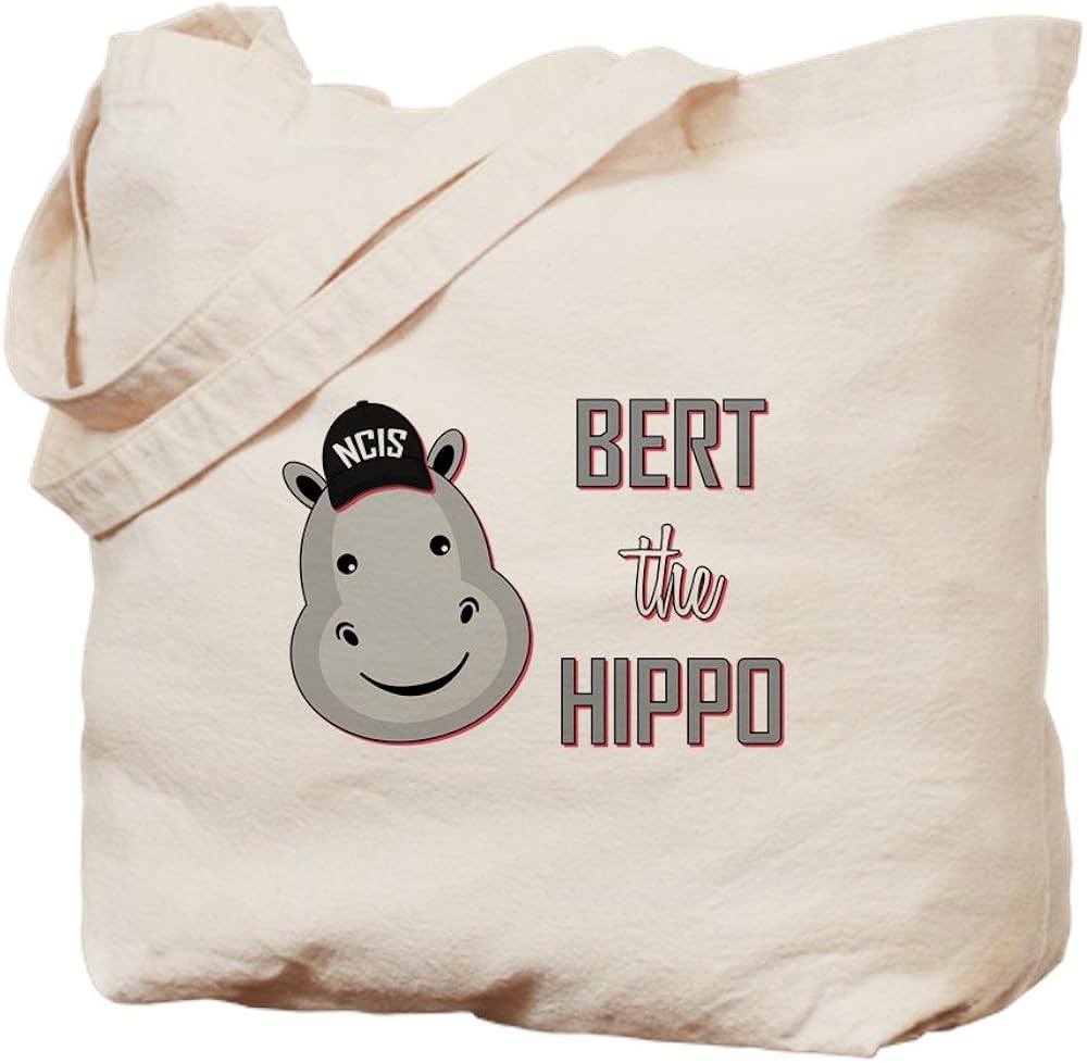 CafePress BERT The Hippo Natural Canvas Tote Bag, Cloth Shopping