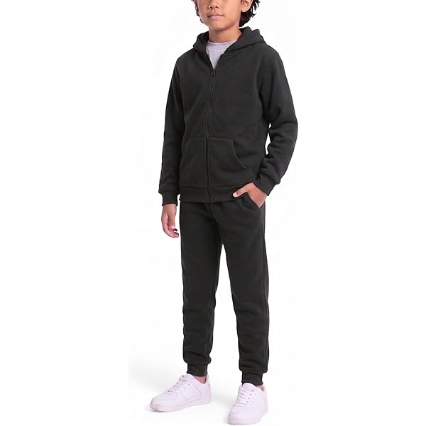 Amazon.com: Quad Seven Boys Sweatsuit Set - 4 Piece Solid Fleece
