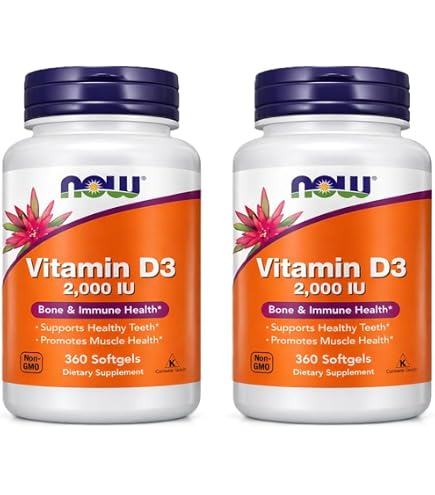 Amazon.com: Now Vitamin D-3 5000 IU, 240 Softgels, Pack of 3