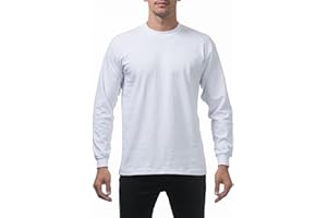 Pro Club Men's Heavyweight Cotton Long Sleeve Crew Neck T-Shirt