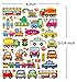 Car Glitter Sticker - Vivid Truck Bus Tank Taxi Train Railway Van Booloon Vehicle Toy for Scrapbook Card Craft for Kids (10 sheets)