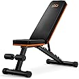 Lusper Weight Bench for Home Gym, Adjustable and Foldable 700LB/800LB Weight Bench, Multi-Purpose Workout Bench for Bench Press Sit up Incline Flat Decline