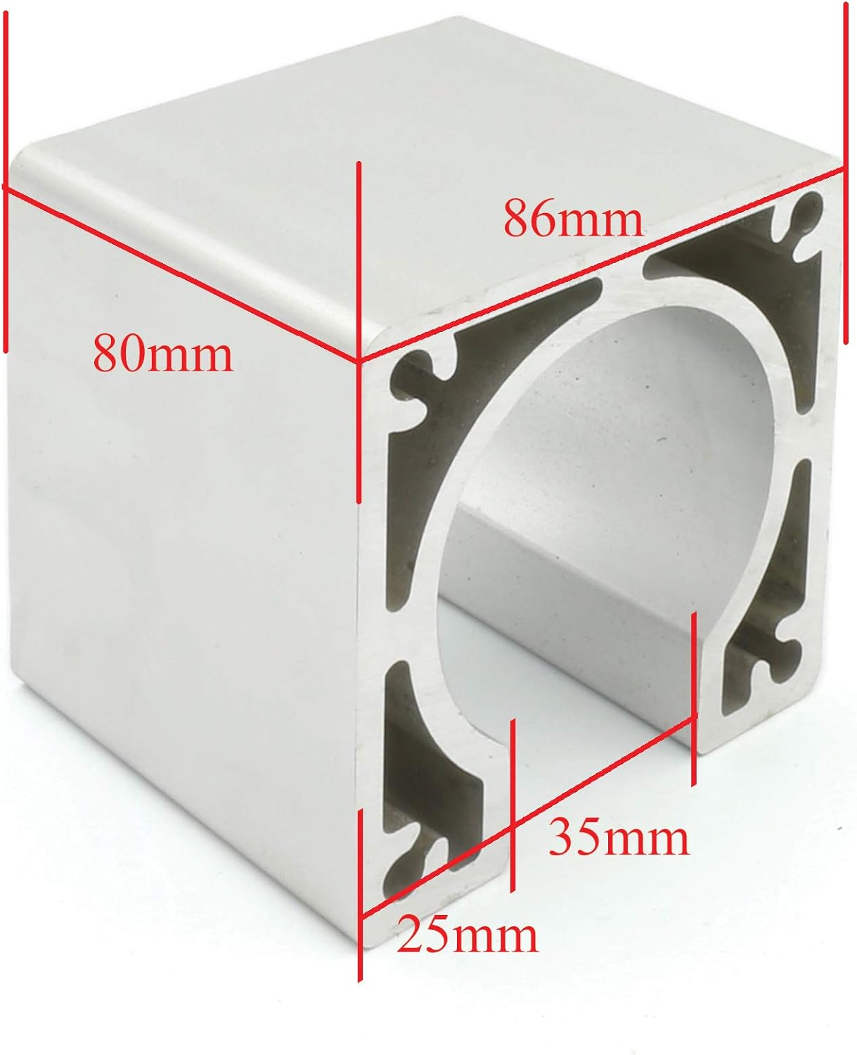 Aluminum 86mm Nema34 Stepper Motor Mounting Bracket Clamp Base support stepping motor mount for CNC Router Engraving Milling Machine (86x86x80mm) - - 