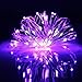 ErChen Solar Powered Copper Wire Led String Lights, 33FT 100 LEDs Waterproof 8 Modes Decorative Fairy Lights for Outdoor Christmas Garden Patio Yard (Purple)