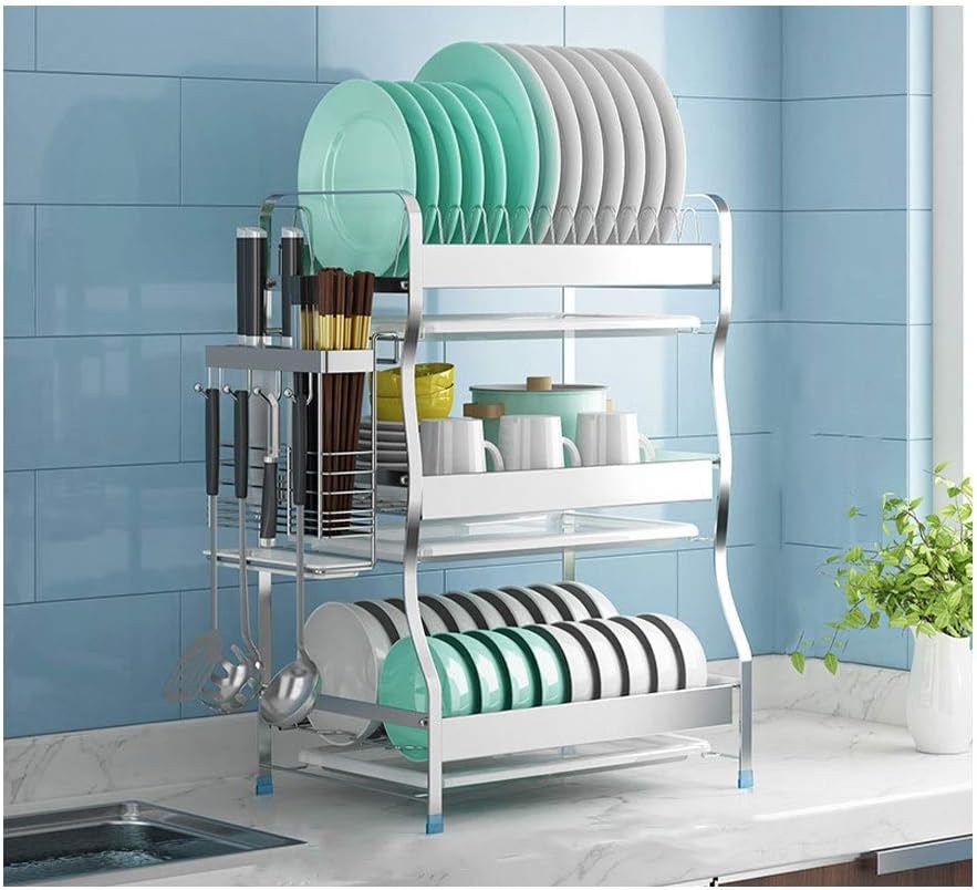 304 Stainless Steel Dishwasher, Kitchen Countertop Drying Rack Multi