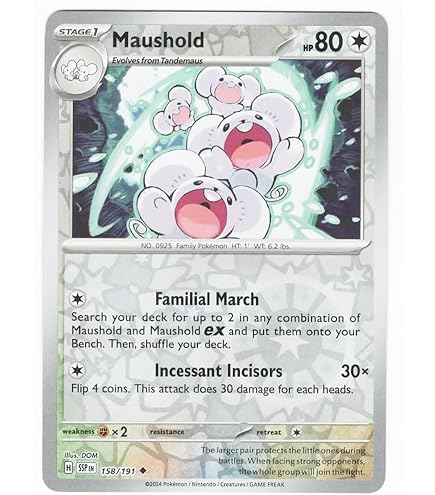 Amazon.com: Maushold 161/198 - Scarlet & Violet - Pokemon Evolution 3 Card  Set