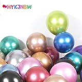 HYKJNBW Metallic Balloon 50 Pack 12 inch Multicoloured Rainbow Balloons view 6