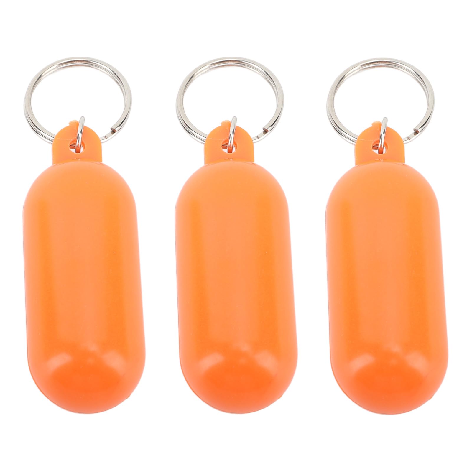 BSTCAR 3 Pieces Floating Keychain Orange Waterproof Key Chain Foam Rescue Tube Floating Keychain for Surfing Sailing Outdoor Sports