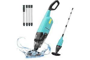 EFURDEN Pool Vacuum for Above Ground Pool, Cordless Handheld Rechargeable Pool Cleaner with Running Time Up to 60 Minutes for Sand and Debris, Ideal for In-Ground Pools, Spas, and Hot Tubs (Green)
