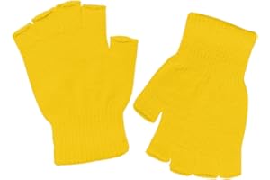 DOOVID Winter Knit Warm Mittens for Women & Men - Stretch Half Finger Gloves
