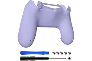 eXtremeRate Light Violet Game Improvement Replacement Parts Back Housing Cover, Custom Bottom Shell Compatible with ps4 Controller JDM-040, JDM-050 and JDM-055