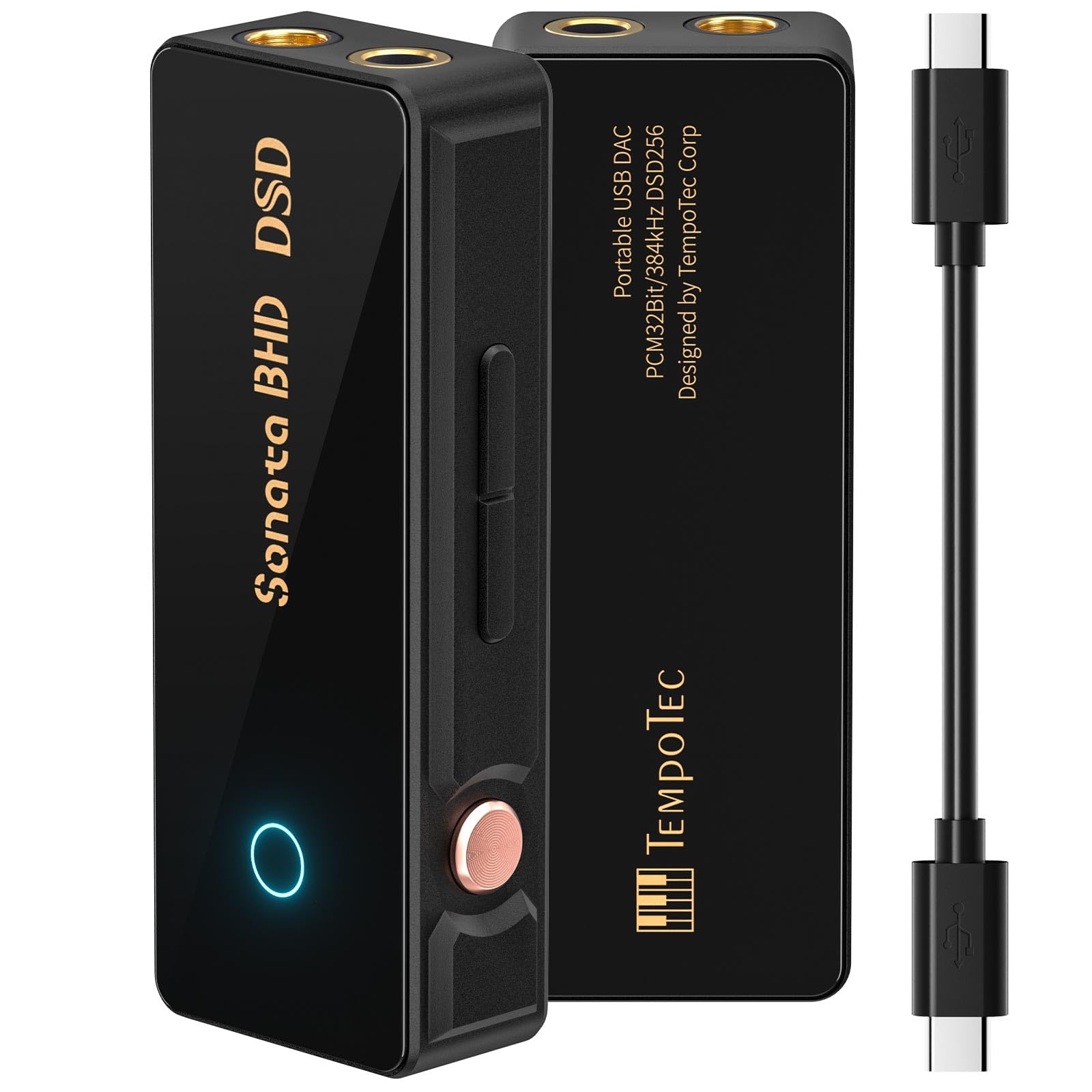 Photo 1 of TempoTec Sonata BHD Portable USB C dongle DAC&,3 Gain Levels, 4.4mm&3.5mm,DSD256 PCM32Bit/384kHz