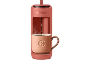 Keurig K-Mini Mate Single Serve Coffee Maker – Ultra-Compact 4” Width, Travel Mug Friendly, Ideal Holiday Gift for Small Spaces, Red Rocks