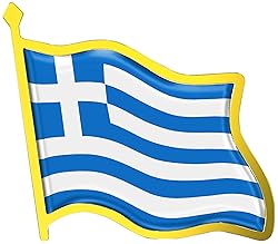 Greece Flag Lapel Pin - Enamel Metal National Badge
