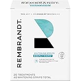 Rembrandt Teeth Whitening Strips, Deeply White, Enamel-Safe, 40 Whitening Strips (20 Treatments)
