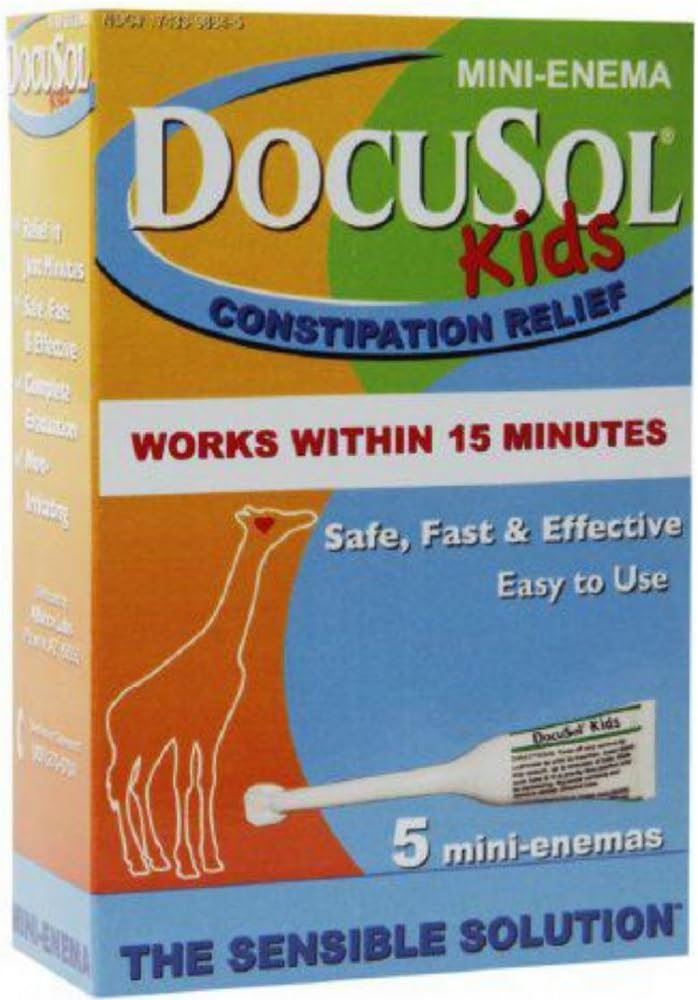Docusol Kids Constipation Relief, Mini Enema 5 ea