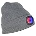 TAGVO Unisex Beanie with The Light, USB Rechargeable LED Headlamp Cap, Hands Free Headlamp Flashlight Hat, Winter Warm Knitted Night Lighted Hat, Men Women Gifts for Dad Father Husband