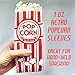 Popcorn Bags Coated for Leak/Tear Resistance. Single Serving 1oz Paper Sleeves in Nostalgic Red/White Design. Great Movie Theme Party Supplies or for Old Fashioned Carnivals & Fundraisers! (500)