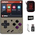 Miyoo Mini V4 Handheld Video Game Console, 2.8 inch IPS Screen Retro Video with 64GB Card & 6000+ Games, Built in Open Source System Portable Retro Game Console (Gray, 64G)