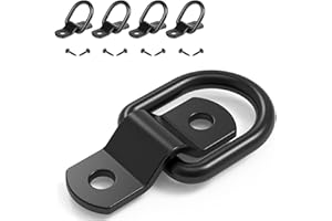 4PACK D Rings Tie Down Anchors Hooks,1/4" Heavy Duty Trailer Anchor Lashing Rings 2400 lbs Capacity Trailers Trucks Bed Ancho