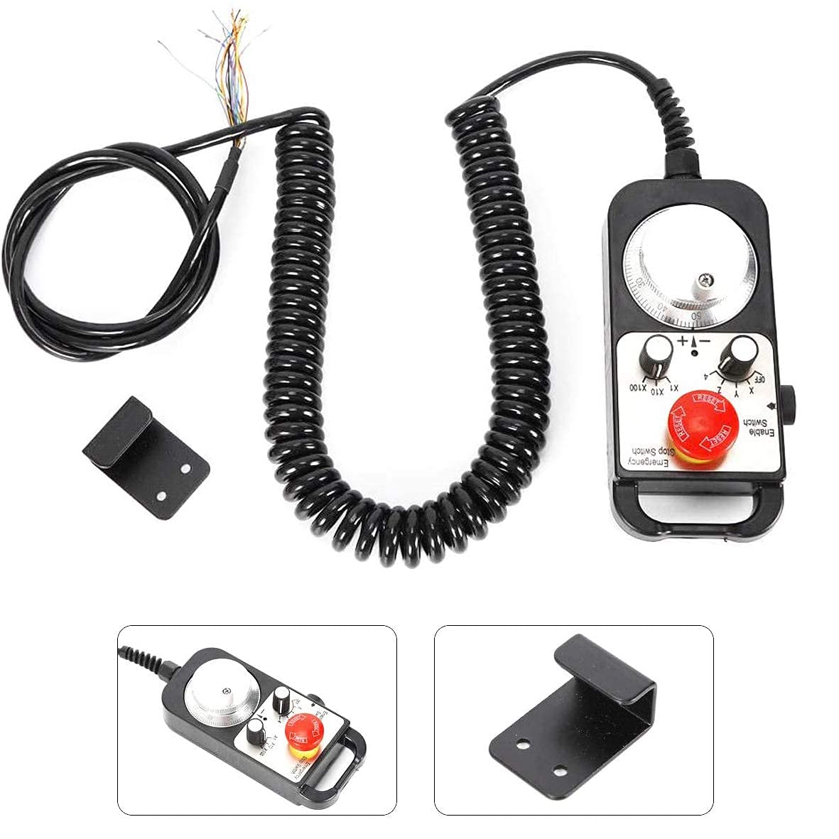 RATTMMOTOR CNC Manual Controller,4 Axis CNC Handwheel Electronic MPG Trailer with Manual Emergency Stop Pulse Generator for Milling Machine Mach3 Lathe โ image 1