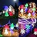 NOVOUP Holiday Garden Projector LED Light,Waterproof Landscape Projection Light with 10 Slides for Various Festivals,Auto Rotating Projection Snowflake Spotlight