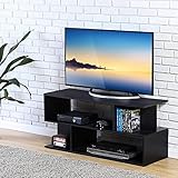 Homury Wood Coffee Table Media TV Stand Storage