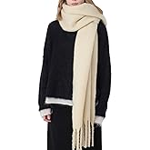 SUNDSGT Big Scarf Coloured Oversized Tassel Soft Fall Winter Thick Scarf Warm Shawl Women