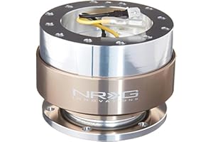 NRG Innovations NRG-SRK-100TI Race Steering Wheel Quick Release Adapter Black Body/Titanium Chrome Ring 6-Hole