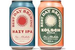 Best Day Brewing Kolsch and Hazy IPA Craft Beer Combo - Premium Ingredients (12-Pack, Kolsch & Hazy IPA)