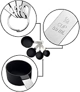 LIDOUK Measuring Cups and Spoons Set 8 Pcs Plastic Head Stainless Handles view 5