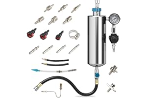 MOTOCOCHE Fuel Injector Cleaner Kit 1000ML Automotive 150PSI Fuel Injector Cleaner Tool, Non-dismantle Fuel Injector Cleaner Set with Pressure Adjustment Fuel Injector Cleaning Machine Fuel System Cleaner