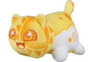 Womise Cat Stuffed Animal Plush,Cat Food Plushies Cat Mee Meow, Cute Anime Cartoon Cat Stuffed Animal Figure Toy Plush Pillow Gift for Kids and Festival Gift (Sun Cat)