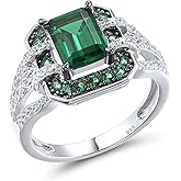 Santuzza 925 Sterling Silver Gemstone Cubic Zirconia Ring for Women