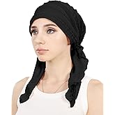 ORKSEA Chemo Headwear for Women Pre-Tied Head Scarf Headwraps Soft Turbans Cancer Hats Chemo Beanie Coverings Scarves