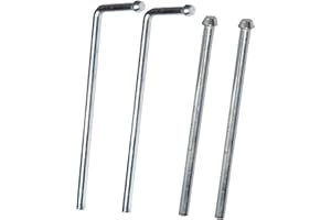 4 Pack Exhaust hanger rods With 2 Pack 3/8 x 8.6 inchs Straight and 2 Pack 3/8 x 9 inchs 90 Degree Bend Universal Weld in Han