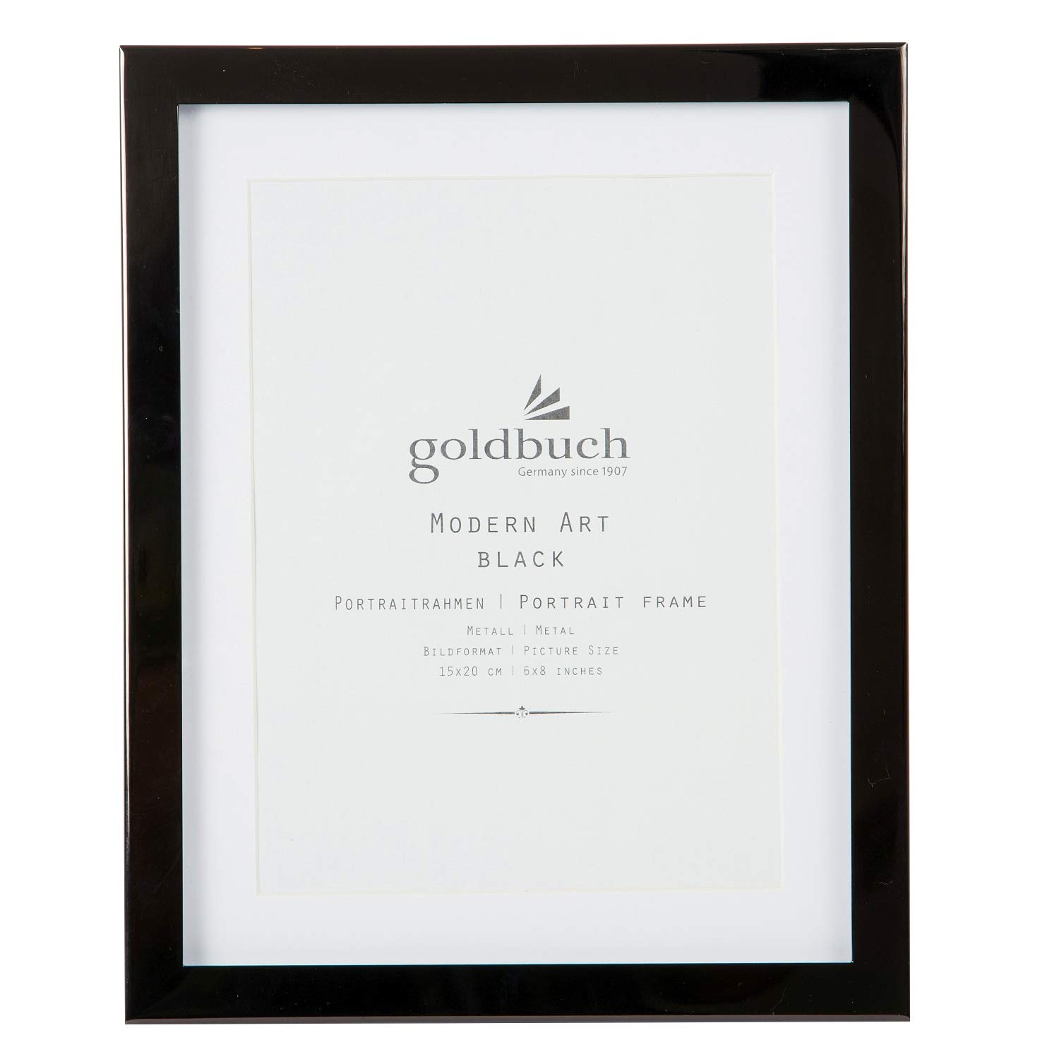 goldbuch Modern Art Photo Frame for a Picture 15 x 20 cm, Metal, Black Photo Frame with Stand, Photo Stand 21 x 26 x 1.5 cm, 15 x 20 cm