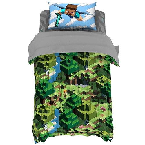 Jay Franco Minecraft Daytime Piece Twin Bed Set Includes