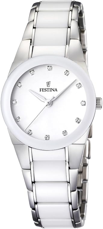 Festina Reloj Analógico para Mujer de Cuarzo con Correa en Cerámica F16534/3