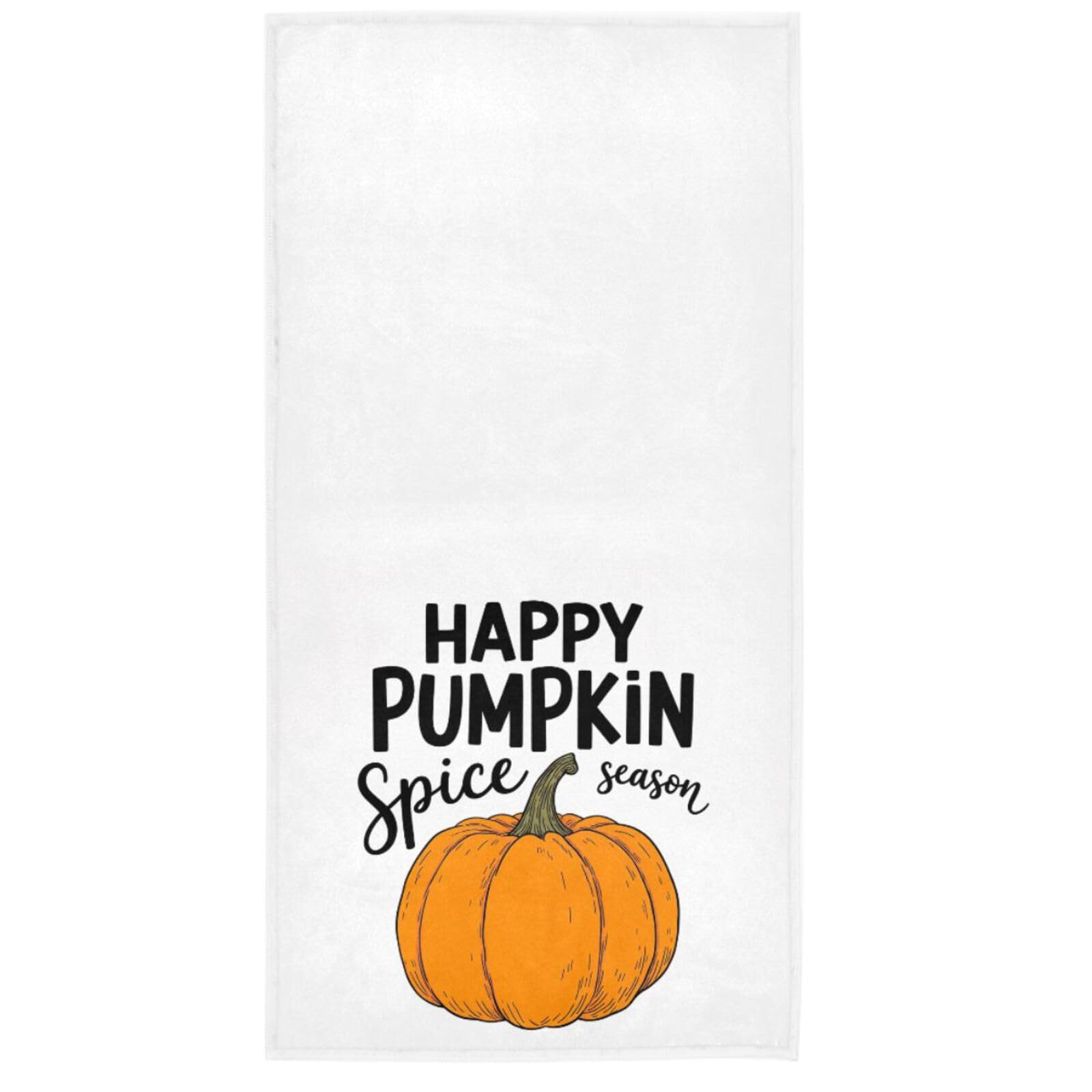 Pumpkin Hand Towels 16x30 in Bathroom Towel, Happy Pumpkins Spice Season Ultra Soft Highly Absorbent Small Bath Towel Fall Autumn Thanksgiving Day Bathroom Decor Gifts