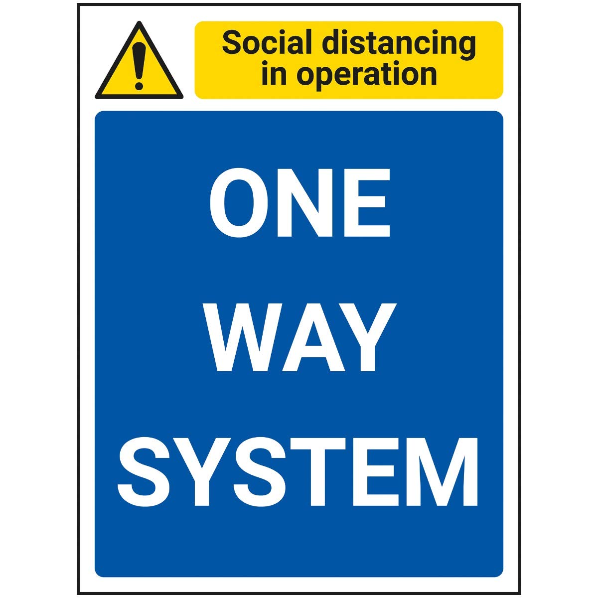 V Safety E2:E3SD In Operation - One Way System - 150mm x 200mm - Sticker Self Adhesive Vinyl