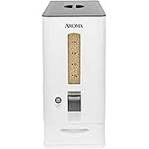 Aroma Housewares 27lbs Large Rice Dispenser, 7.25 x 16.5 x 16.5 inches, White