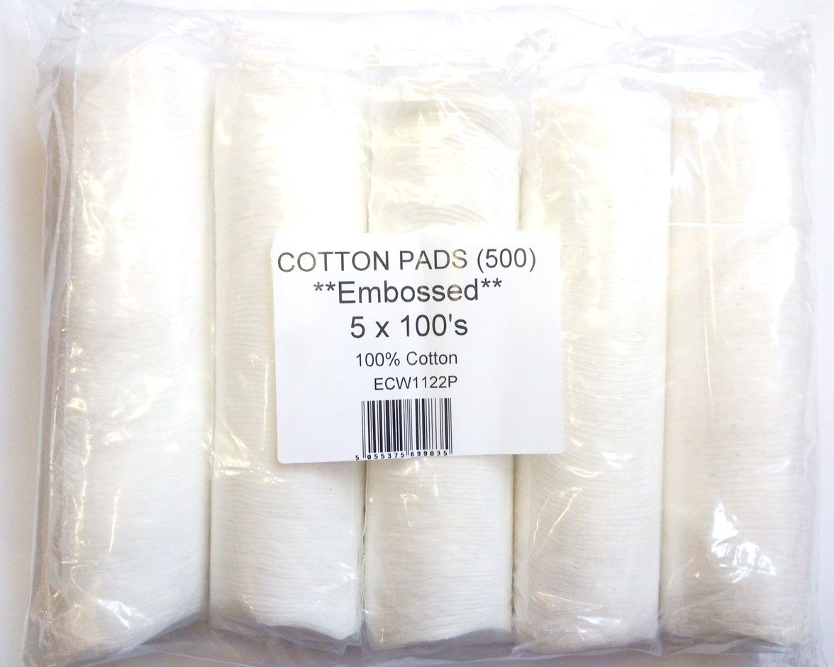 Cotton pads (500) Embossed 100 cotton Amazon.co.uk Beauty