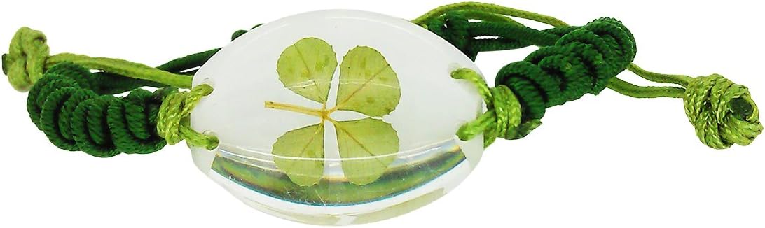 Celtic Real Four Leaf Clover Unisex Bracelet with Gift Box & Guarantee